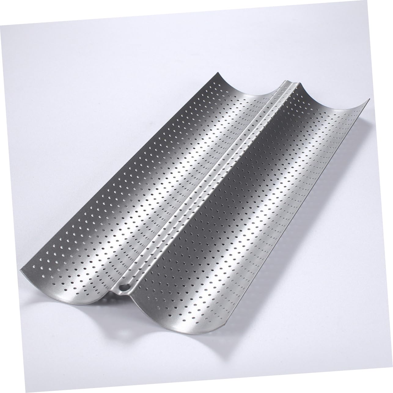 Moldes para Hornear Baguette de Acero Inoxidable Plata, 2 Piezas Superficie Lisa y Multiusos para Panadería y Tienda de Postres