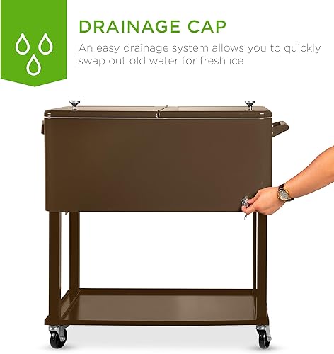 Miniatura 6 de Best Choice Products Carro de acero al aire libre del refrigerador del balanceo de 80