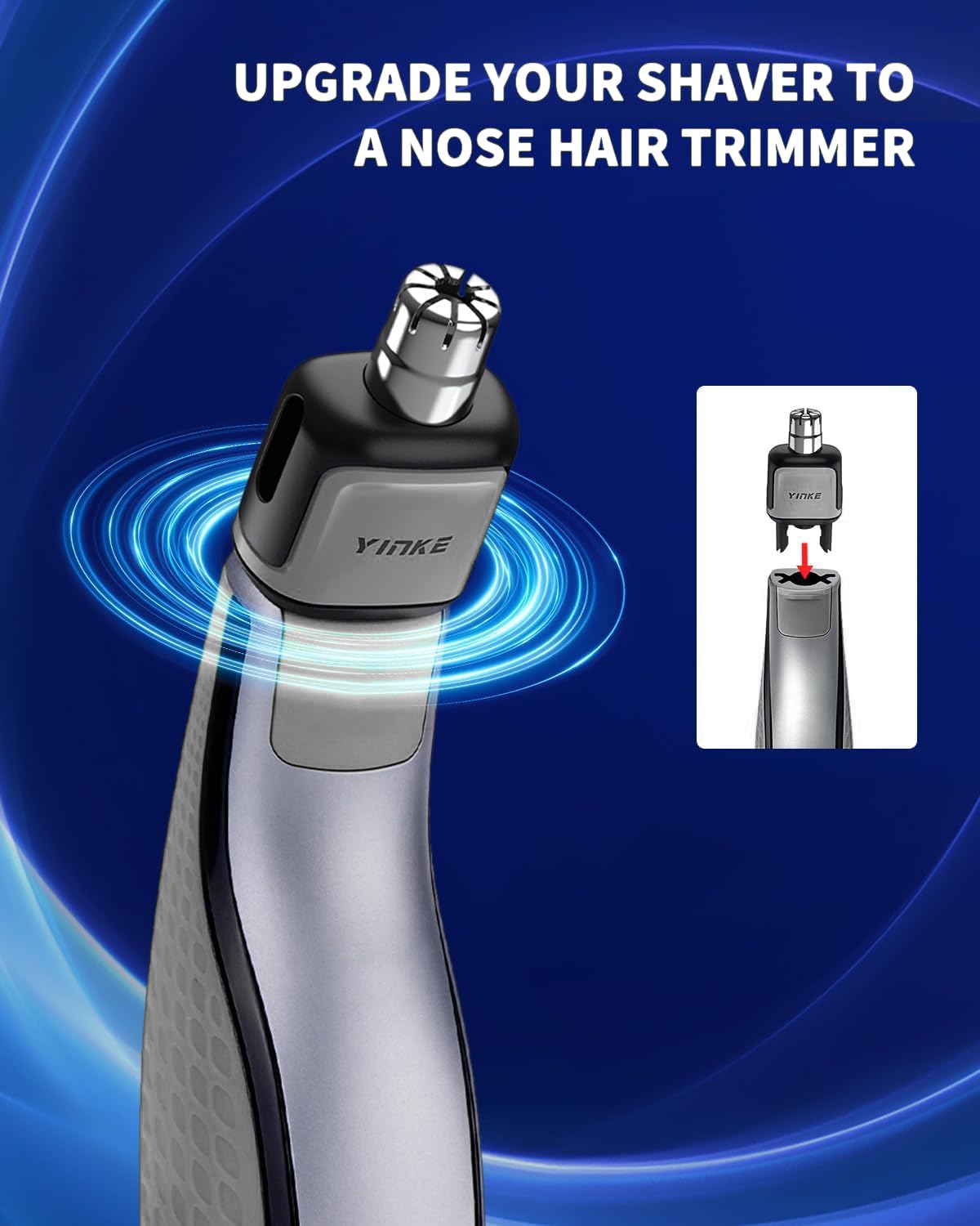 Yinke Głowica Zamienna Yinke Kompatybilny z One-Blade i One-blade Pro Shaver, Podwójne ostrza wodoodporne do łatwego czyszczenia (1 sztuka)