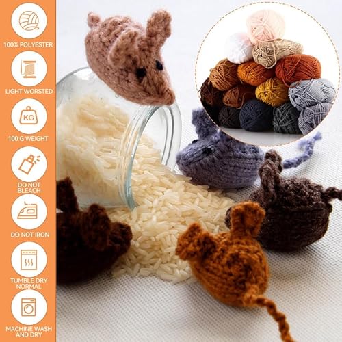 Timgle TIMGLE-SHUWS 20 Skeins Soft Milk Cotton Yarn Assorted Colors Crochet Yarn Sport Weight Yarn thumb #3