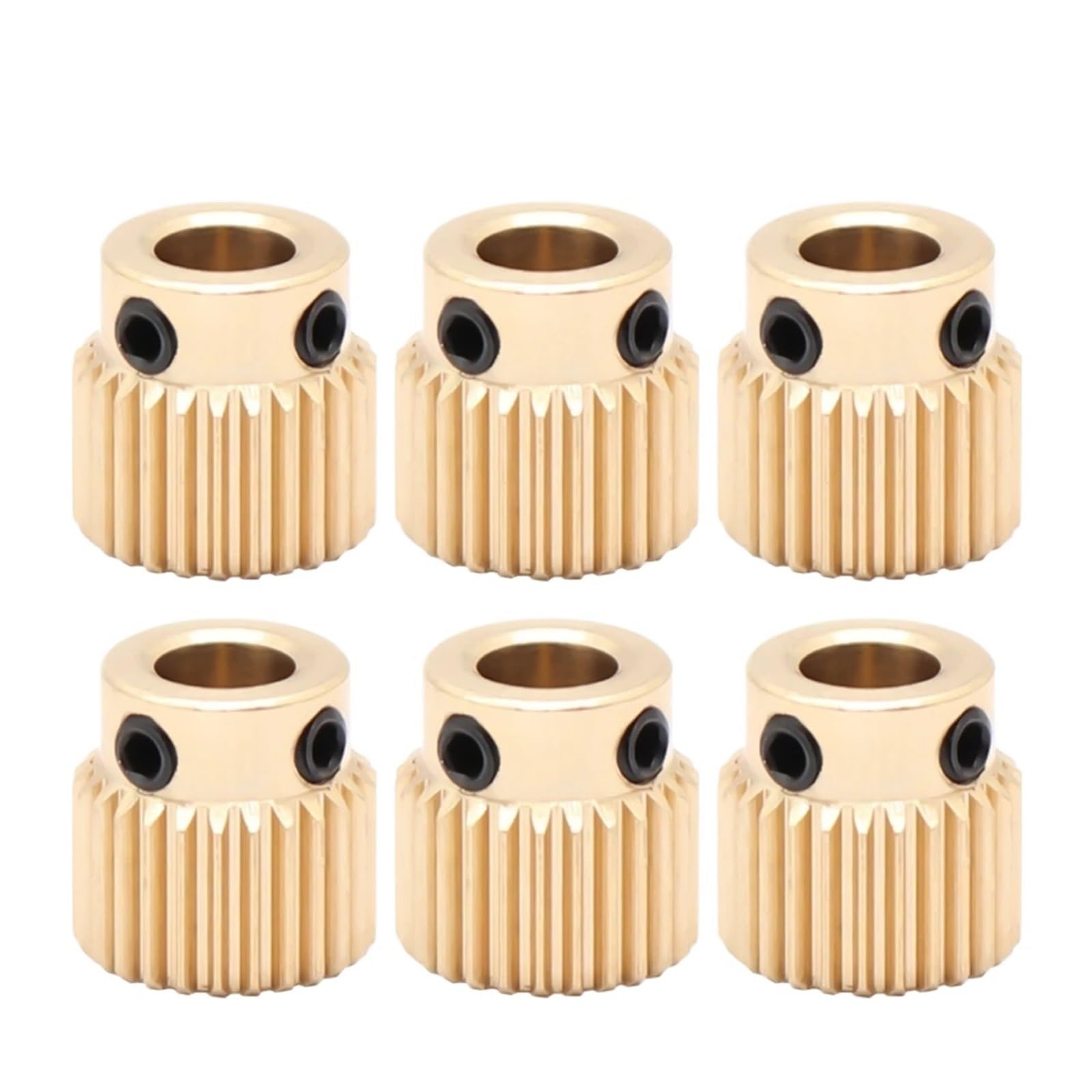 Engranaje de extrusión de 40 dientes y latón para impresoras Anet y Ender 3, orificio de 5mm, 5uds 6