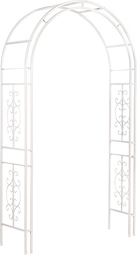 Miniatura 7 de Plow & Hearth Arch - Cenador de metal para jardín al aire libre, Montebello, 84 pulgadas de alto x 53 pulgadas de ancho x 23 pulgadas de
