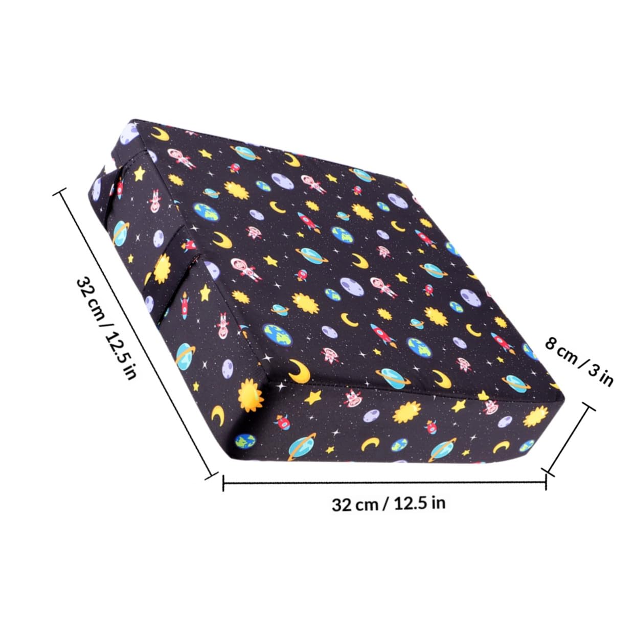 Cuscino Rialzante per Seggiolone Ragazzo Ragazza in Twill Cloth Nero
