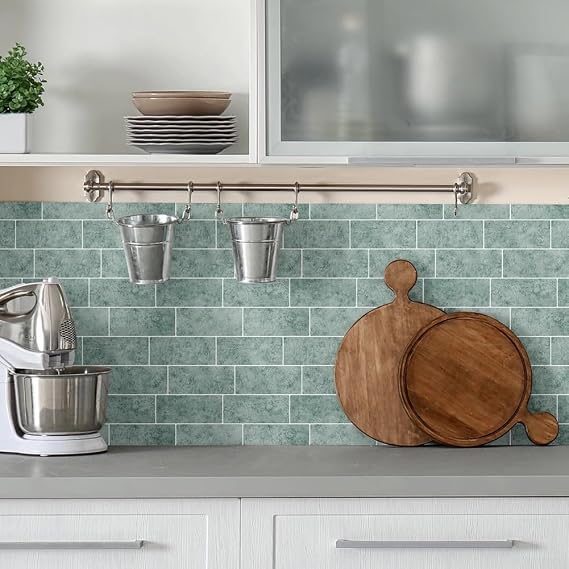 Waterproof 3D Brick Style Wallpaper 5pcs - PET Based Heat Resistant Panels For Interior Wall Application(D)