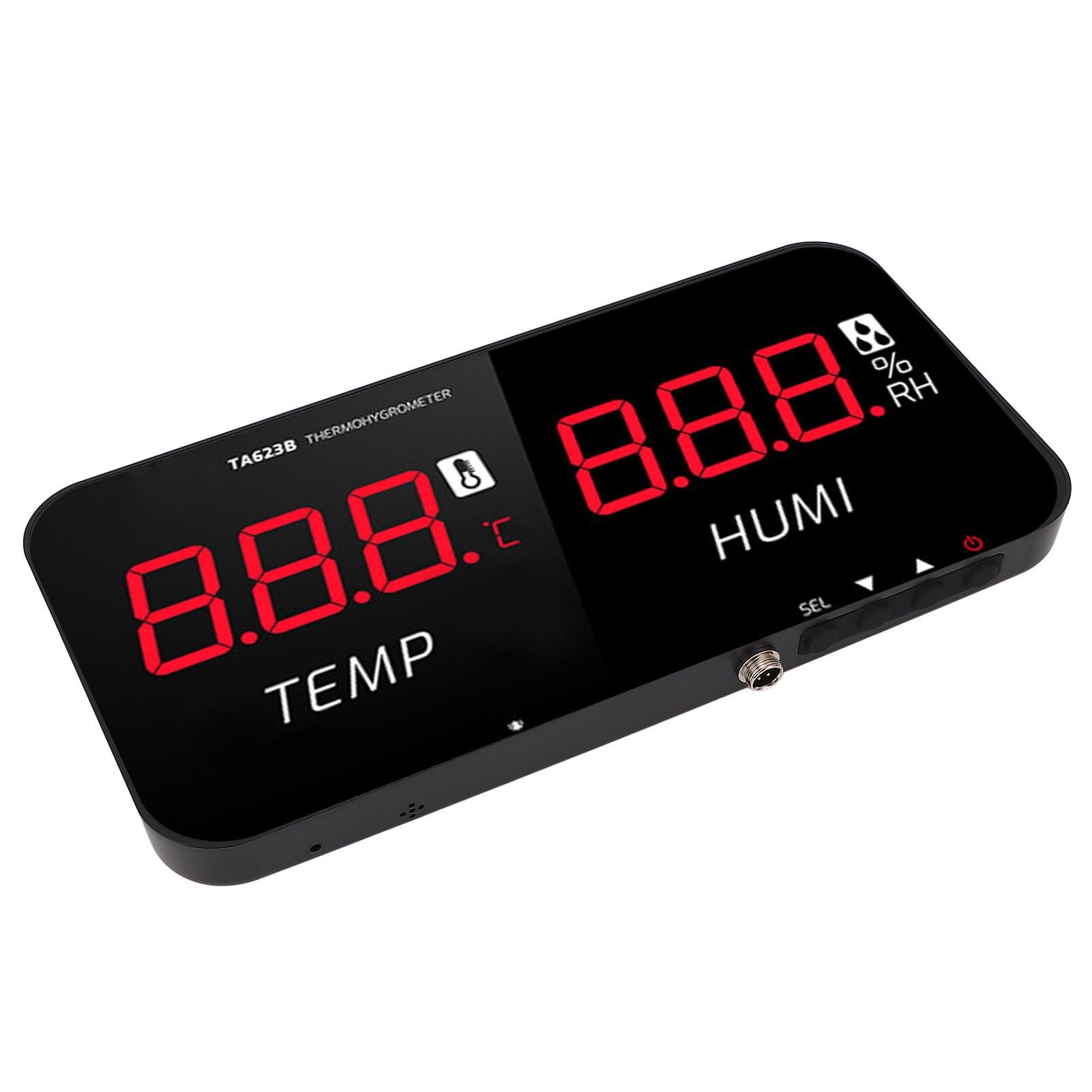 Industrielles Temperatur- und 13-Zoll-LED-Display, Industrielles Thermometer und Hygrometer für Gewächshäuser, Geeignet für Privat- und Industrieumgebungen.
