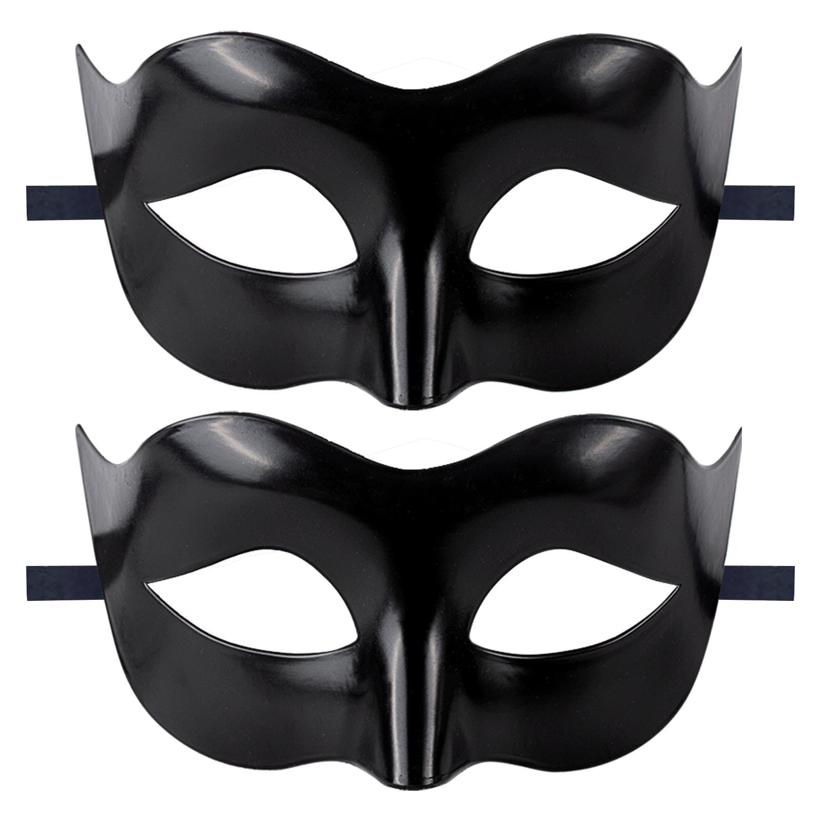 2PCS Masquerade Mask Black,masquerade masks men,Halloween Venetian Adult Masquerade Masks, Black Mardi Gras Mask