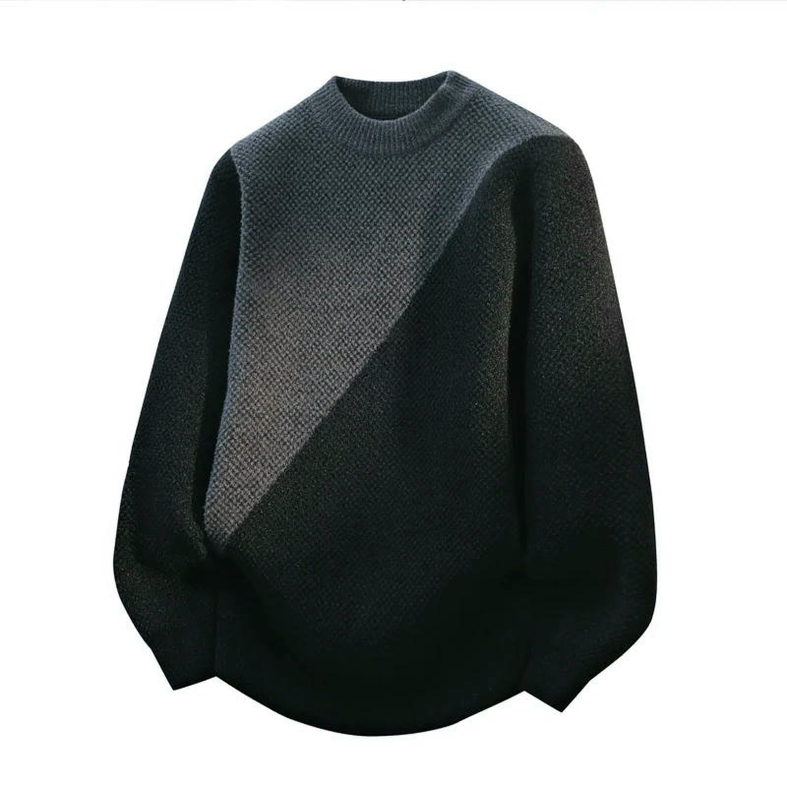 Cárdigan para hombre gris negro talla XL en punto de retales