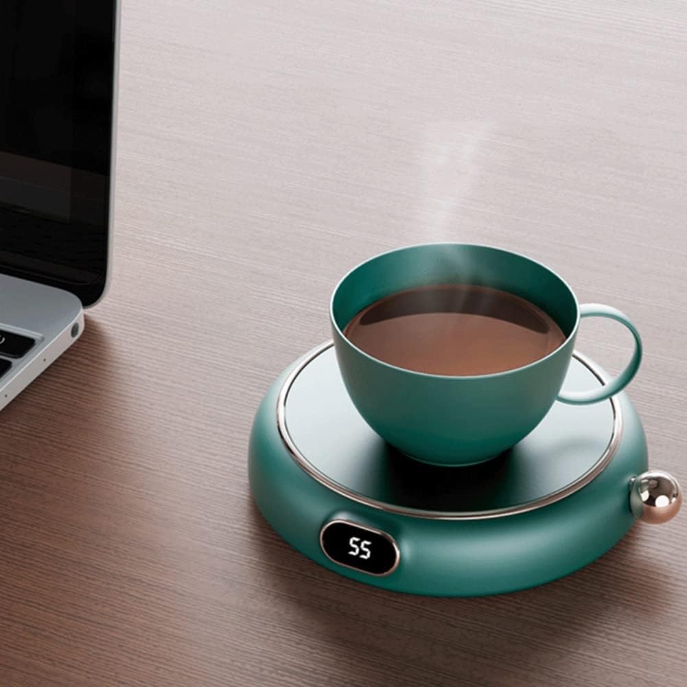 Coffee Mug Warmer for Desk Electric Cup Beverage Warmer Plate Coffee Cup Warmer for Tea Water Cocoa Milk Heater (Color : Green)