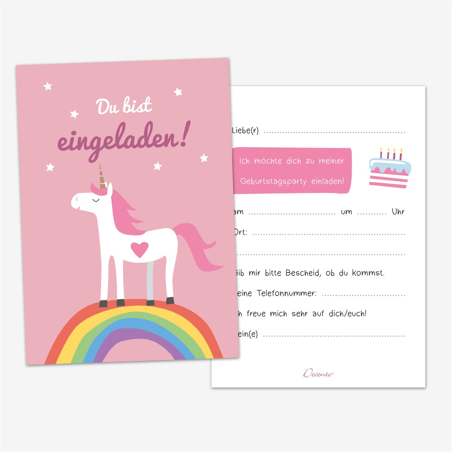 Noel Tatt Geburtstagskarte Für Urenkelin – Einhorn-Design Mit Silberprägung, Umweltfreundlich