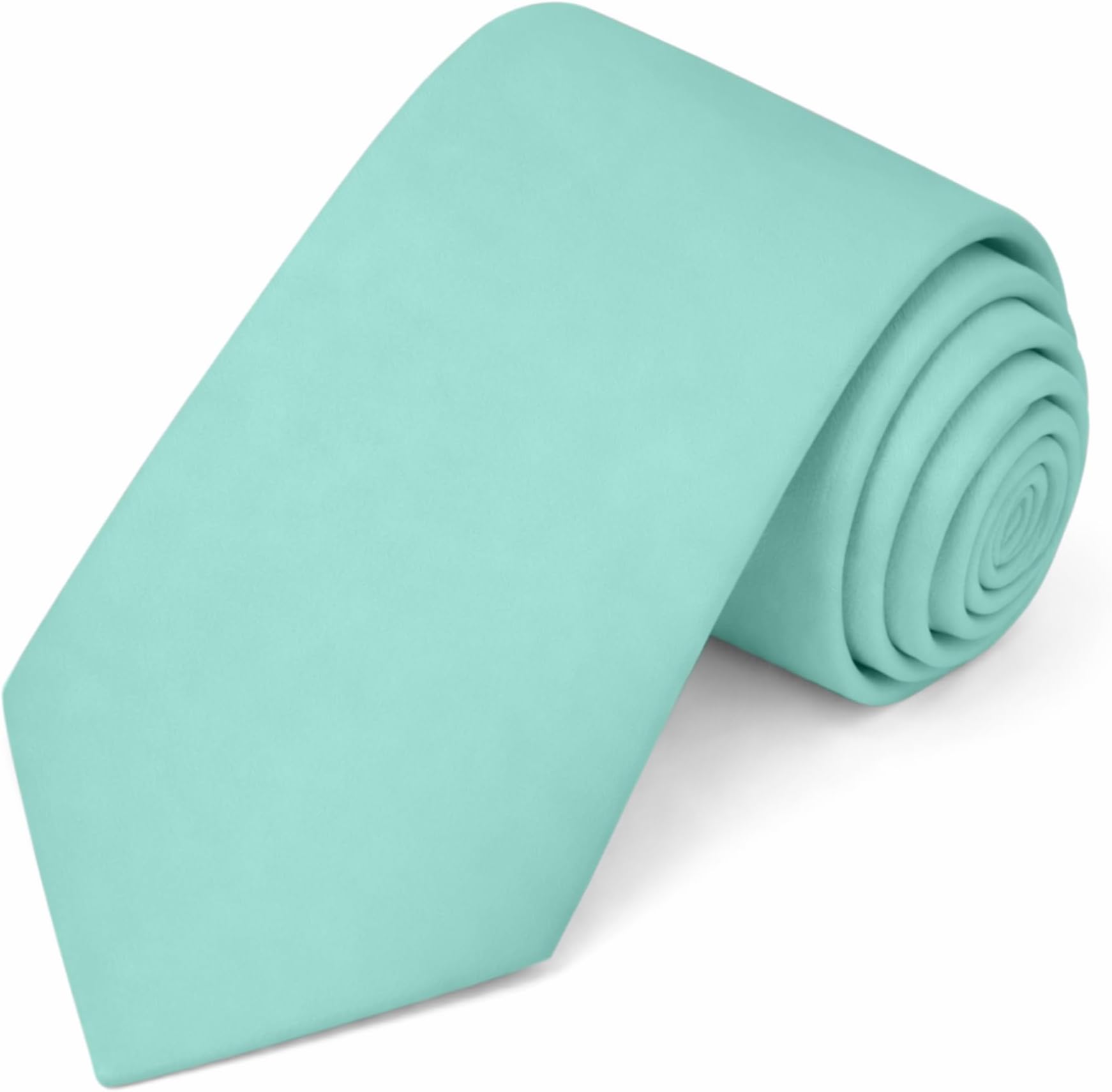 Solid Color Mens Tie - Soft-lined Necktie - Timeless Formal Look for Weddings and Business - (Regular Size)