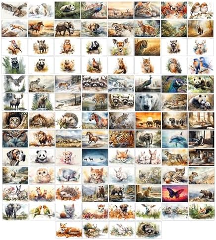 The Lazy Panda Card Company Lot De 64 Cartes Postales De Noël Avec 32