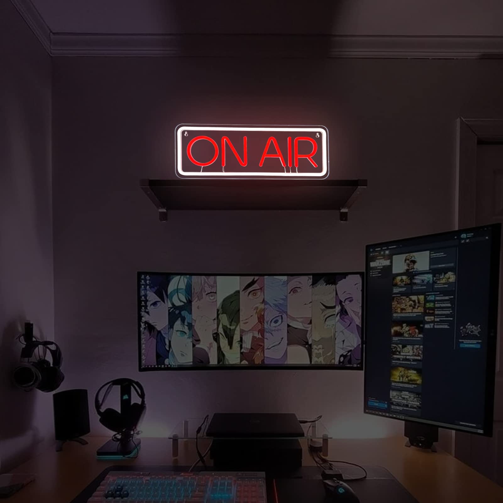 Amazon.co.jp: On Air ネオンサイン LEDスタジオライブ装飾ライト