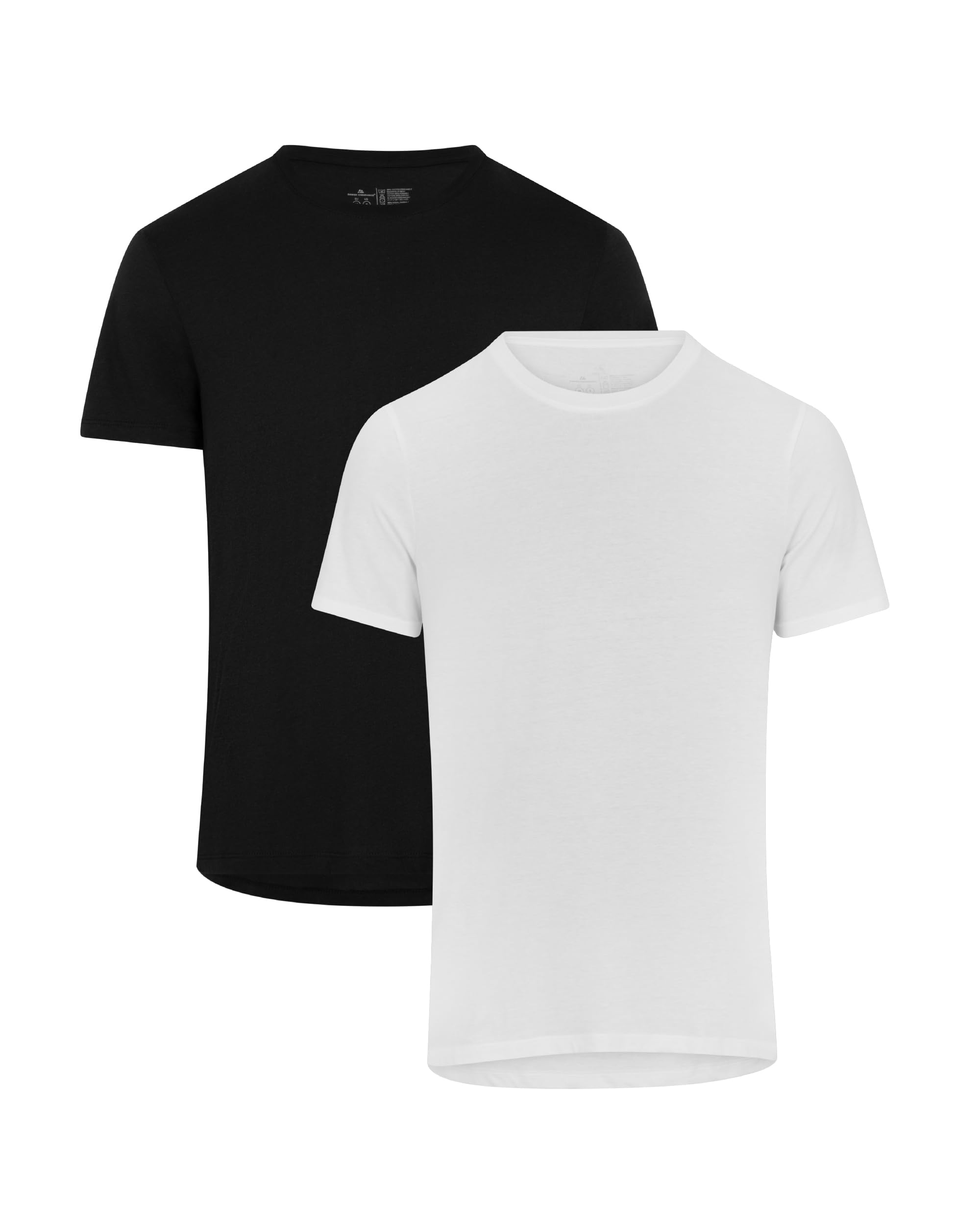 DANISH ENDURANCE Maglietta in Cotone Biologico, T-Shirt a Mezze Maniche, Morbida, Premium, da Uomo, 2 Paia
