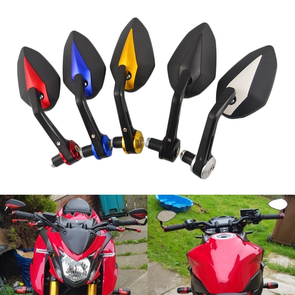 Espejo Retrovisor Lateral Para Y&amaha R6 R1 Para MT 09 TMAX XMAX WR 125 250 Espejo De Motocicleta Manillar Manillar Lateral Extremos De Barra Espejo Espejo De Motocicleta Espejos Moto Manillar (Colo