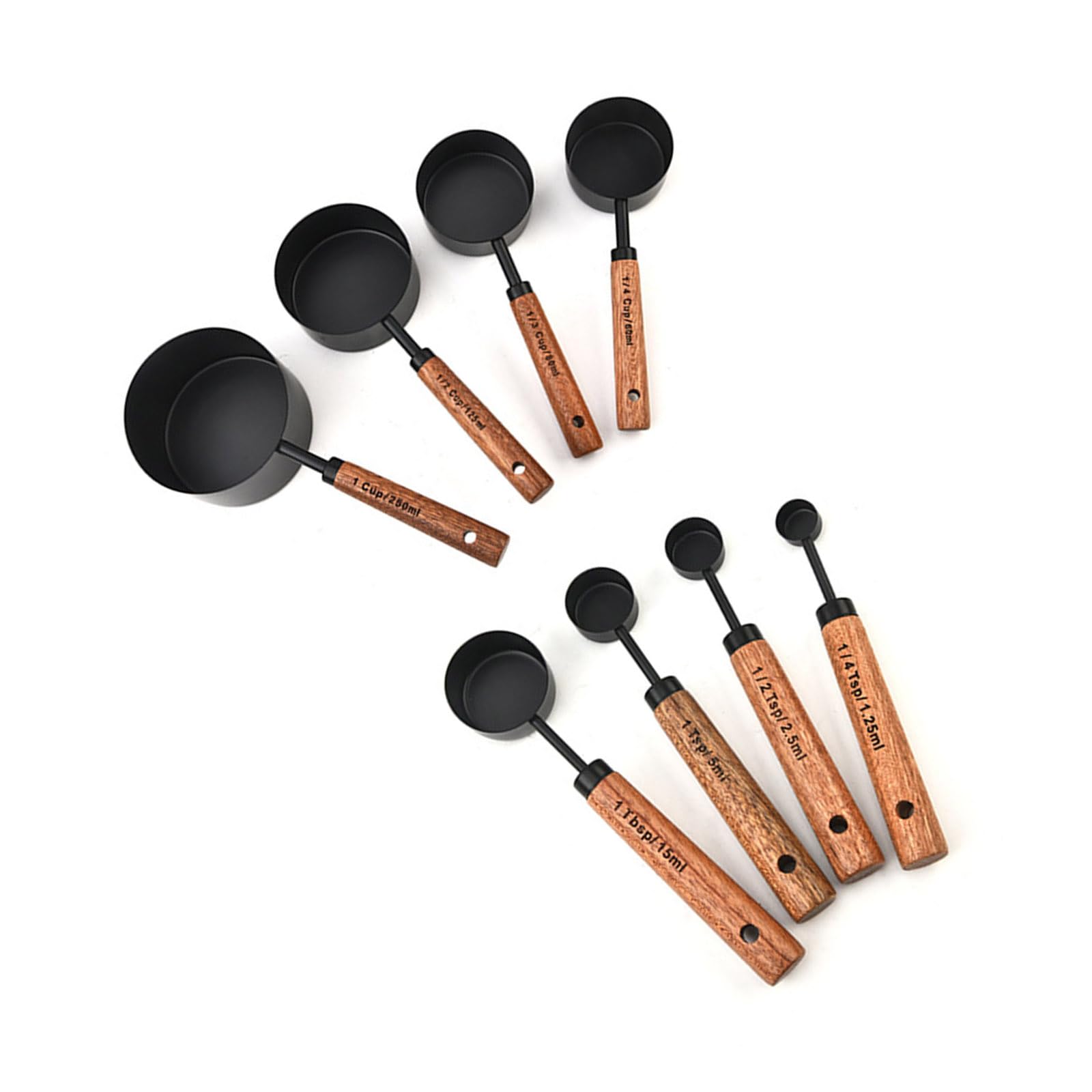Buxuaaaa 8Pcs Stainless Steels Measuring Spoons Tablespoon Small Cup Coffee Scoops for Coffee, Teas, Sugar, Milk Baking Tool Stainless Steels Measuring Spoons Baking Tool
