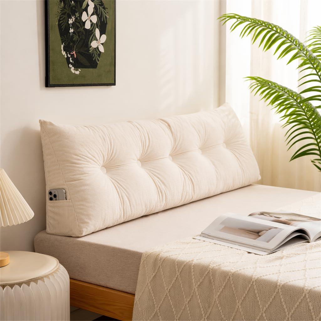 Almohada Triangular para cabecero Twin XL – Respaldo ergonómico y almohadón (70.8)
