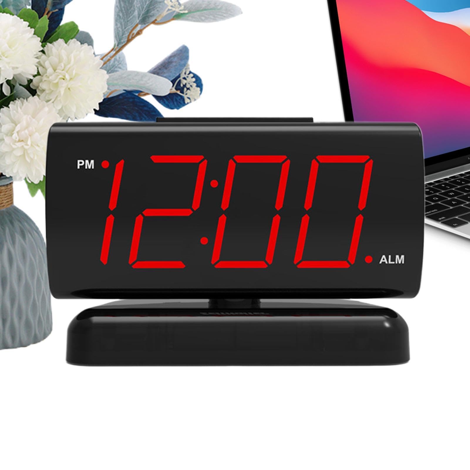 Cyfrowe zegary do sypialni Ekran czerwonych cyfr LED z czasem na biurko
