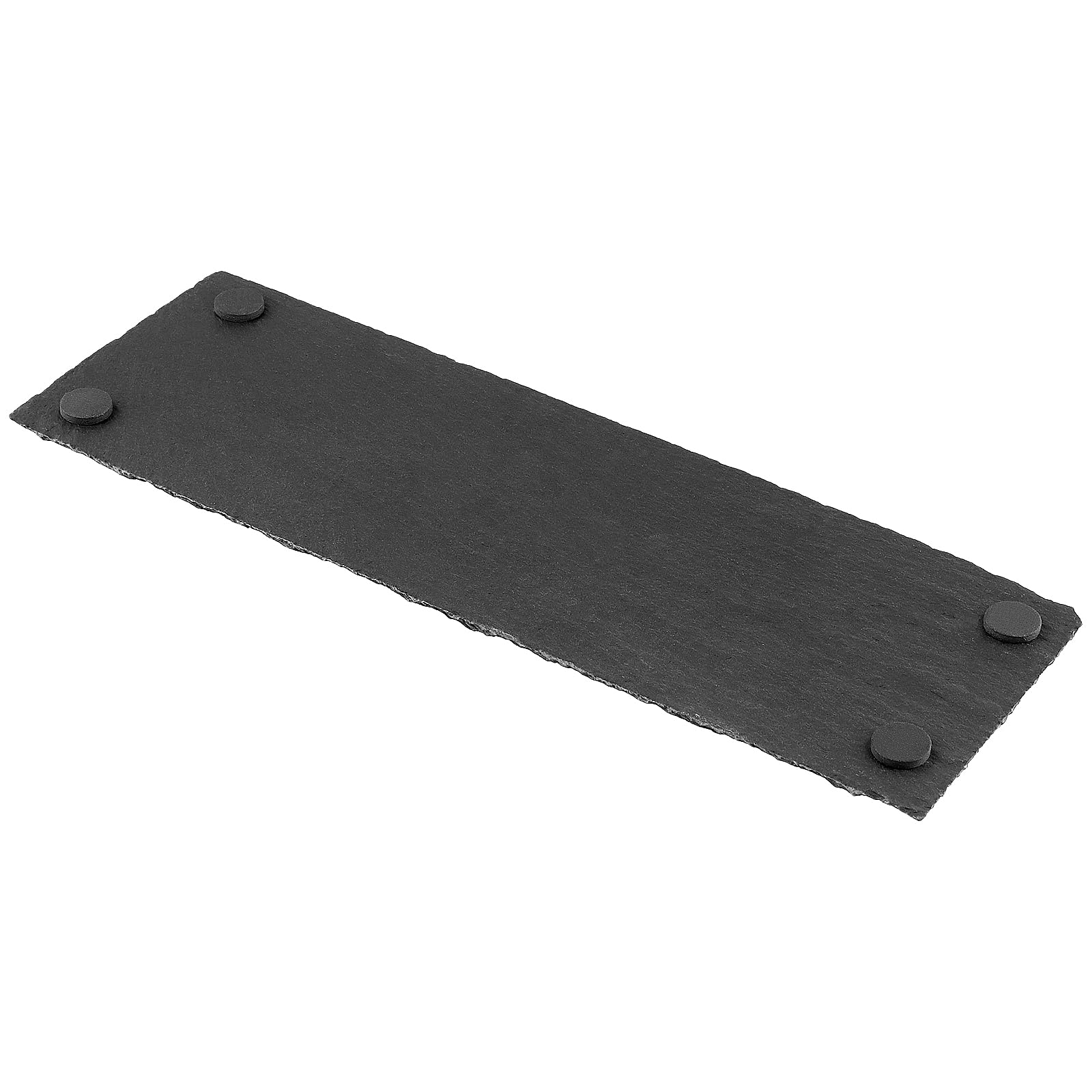 6 unidades de 30 x 10 cm de pizarra negra, pizarra natural, placas rectangulares para filetes, aperitivos sushi