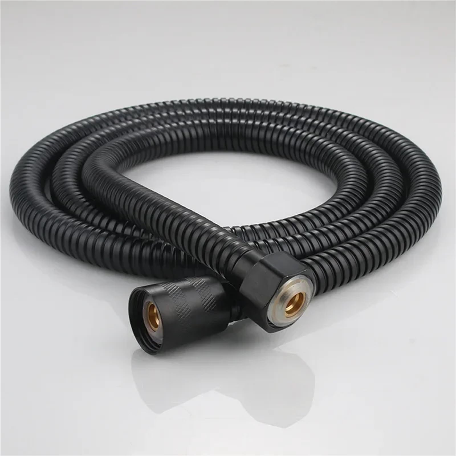 Manguera Ducha Manguera De Acero Inoxidable Negro/Plateado De 1,5/2M, Tubo Extendido, Tubo De Ducha For Baño, Tubo De Agua, Cajón, Accesorios De Baño, Tubos(Black,1.5m)