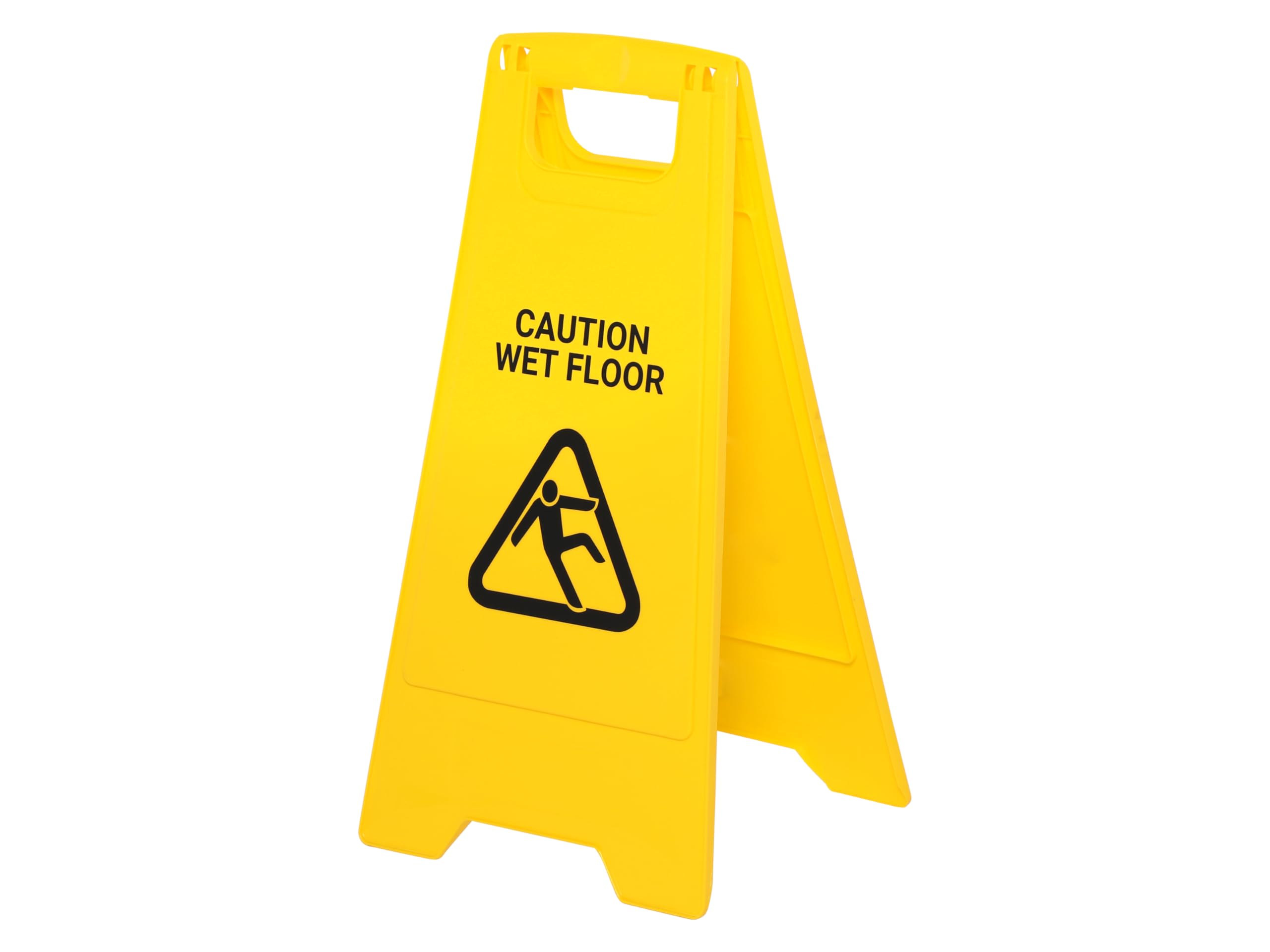 The Workplace Depot Janitorial Plastic Floor Sign – Dual-Sided Warning, Foldable A-Frame, Reinforced Polypropylene, Ideal for Office & Warehouse Safety