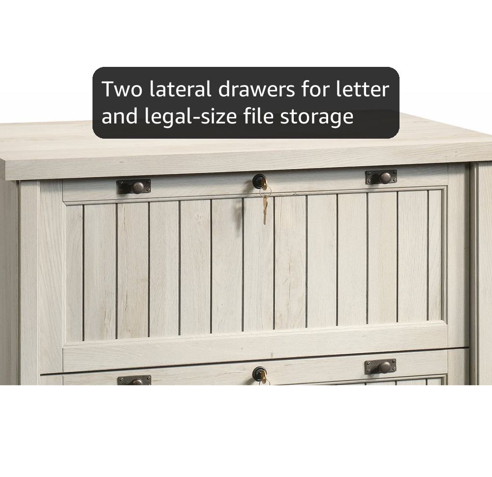 Amazon.com: Sauder Costa 2 Drawer Lateral File Cabinet with Lock