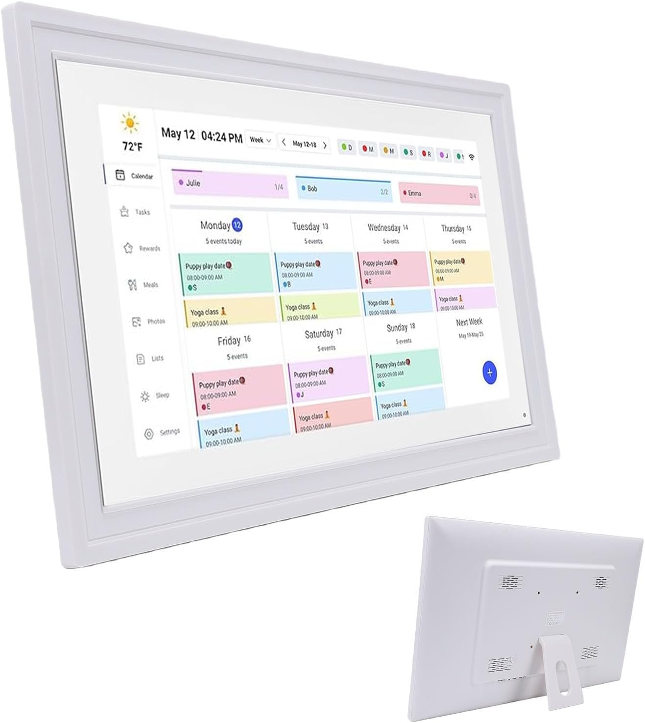 EBTOOLS 21.5 inch Digital Calendar, Smart Touchscreen Interactive Display with WiFi Sync and 32GB Memory, for Family Schedule Planner and Photo Frame (US)