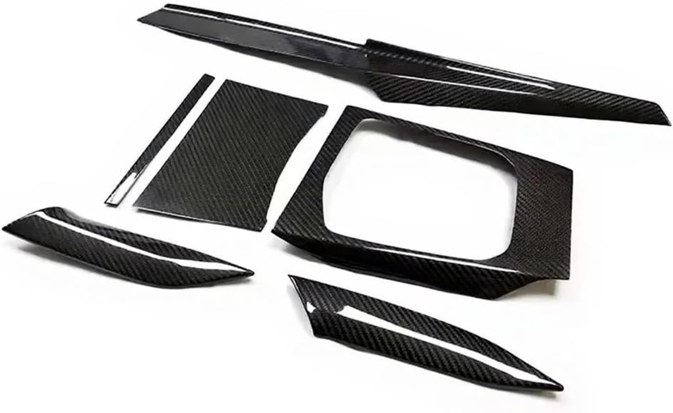 RHD Compatible for BMW G20 G22 G26 G42 G80 G82 G87 M240i M340i M3 M4 i4 Real Carbon Fiber Console Cover Gear Shift Panel Trim Car Interiors(20-22 7pc Glossy,G80G82G83G87)