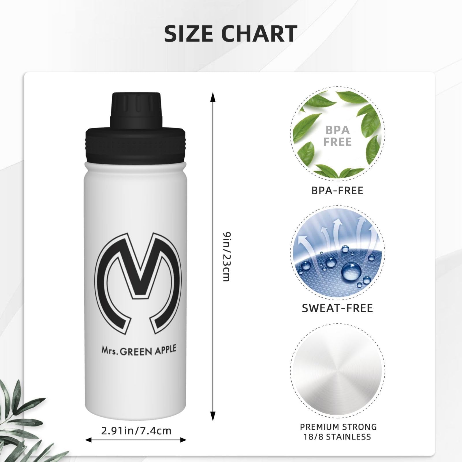 Amazon｜ミセスグリーンアップル スポーツボトル 水筒 500ml 魔法瓶