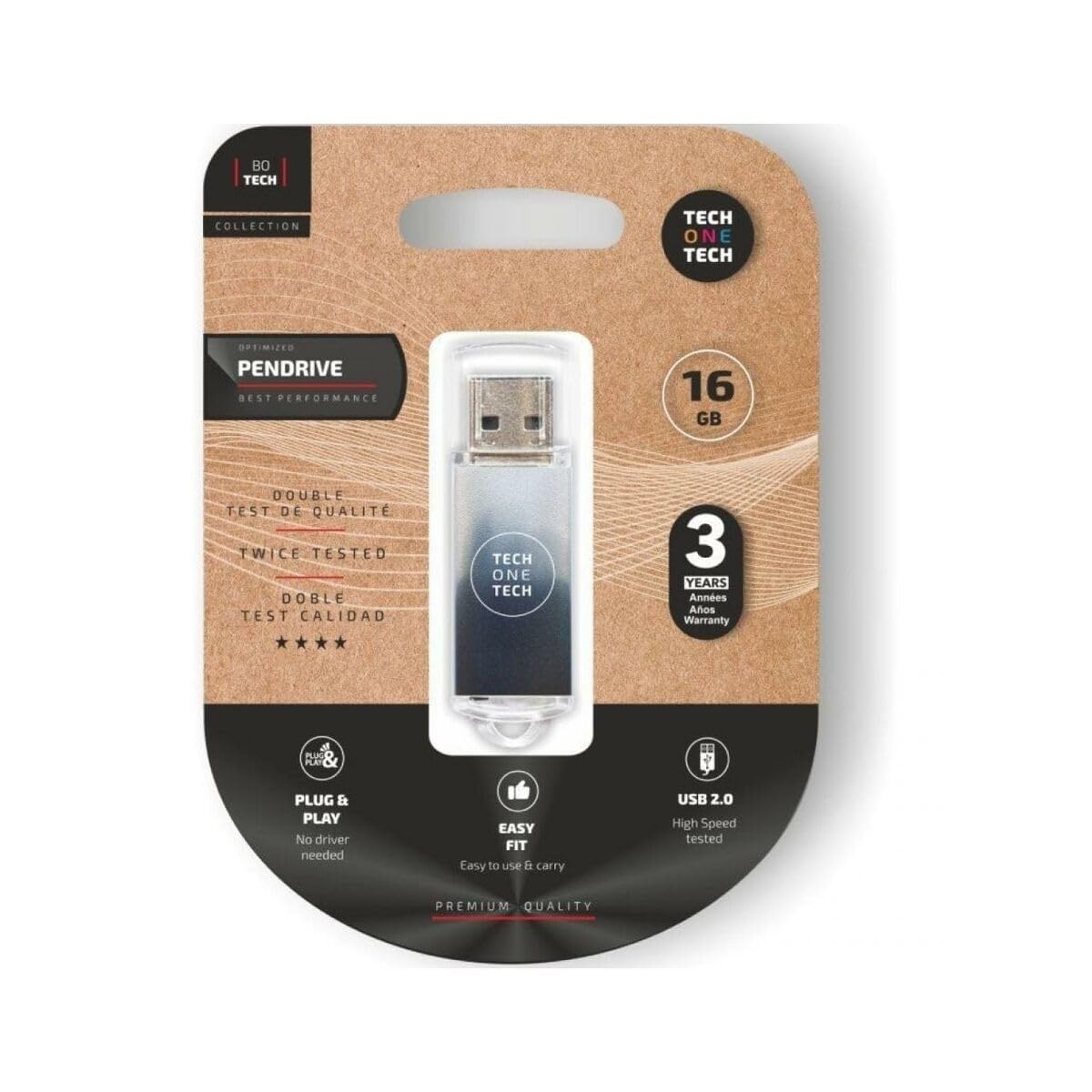 Be B&W 16GB USB Flash Drive