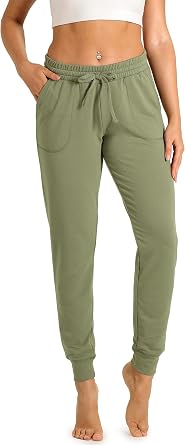 icyzone Womens Sweat Pants, Training Wear, With Pockets, Stretchy, Sweat Absorbent, Breathable, Active, Jogger, Athletic, Lounge