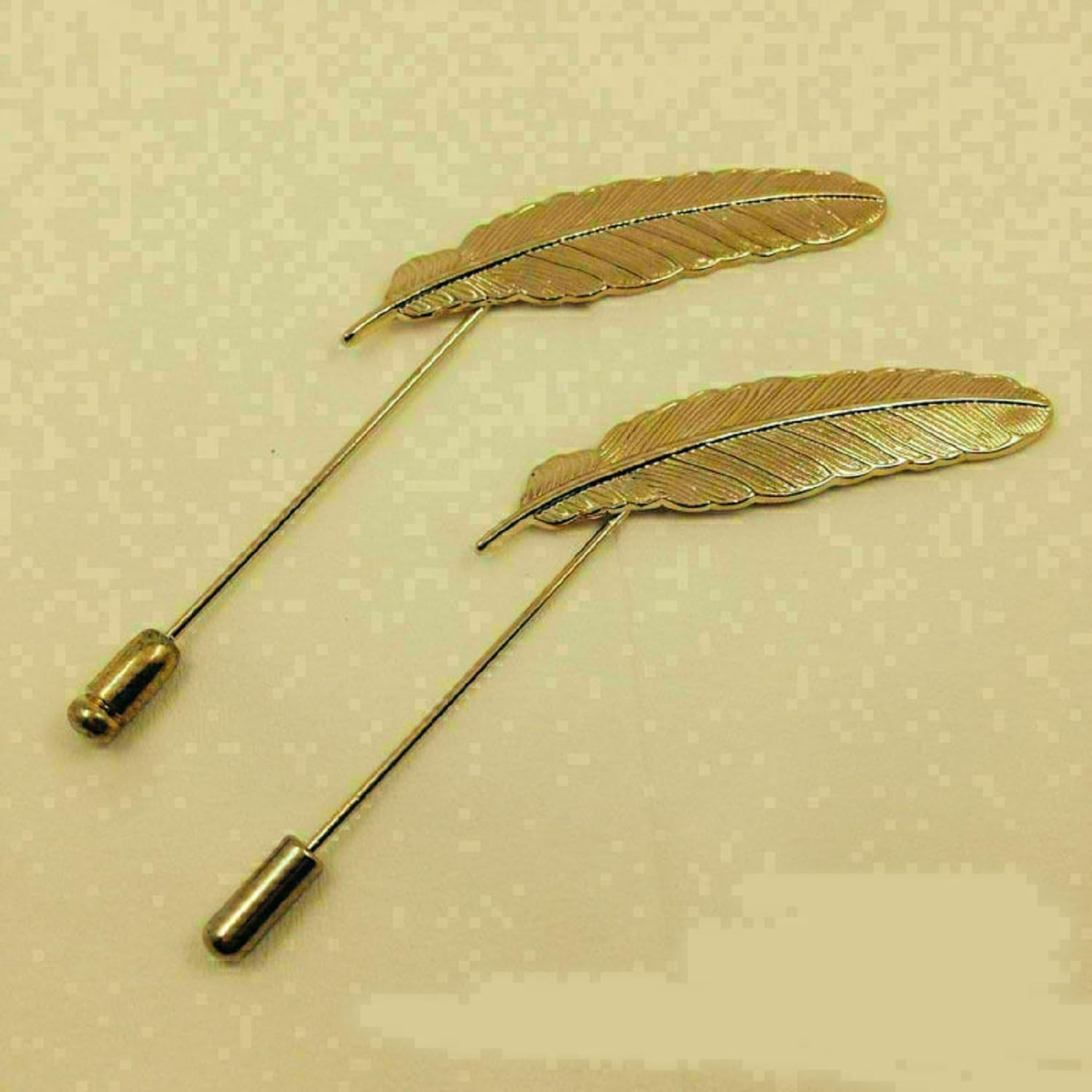 2 Leafy Lapel Pins/Wedding Brooches for Him (CO1105626G)