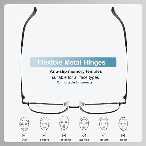 Miniatura 6 de Gafas de lectura fotocromáticas progresivas multifocales para hombres Lector de transición de luz azul Gafas de sol multifocales