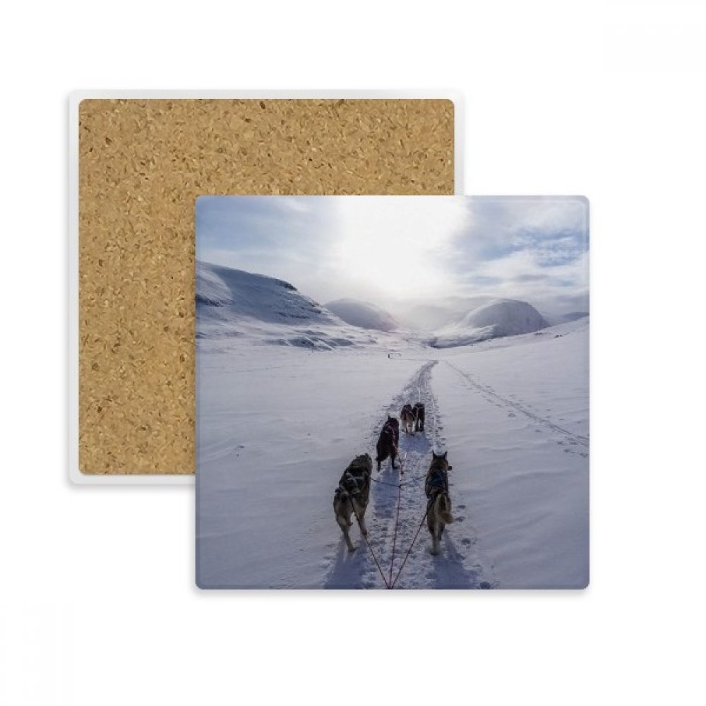 Coaster chien husky en pierre, le cadeau de boissons idéal et original