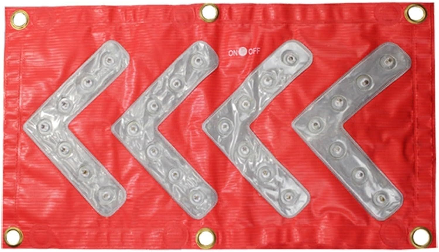 Solar Rechargeable Flashing Road Traffic Arrow Sign, one Way Street Warning Arrow Direction Sign for Construction, Highway Safety(A)