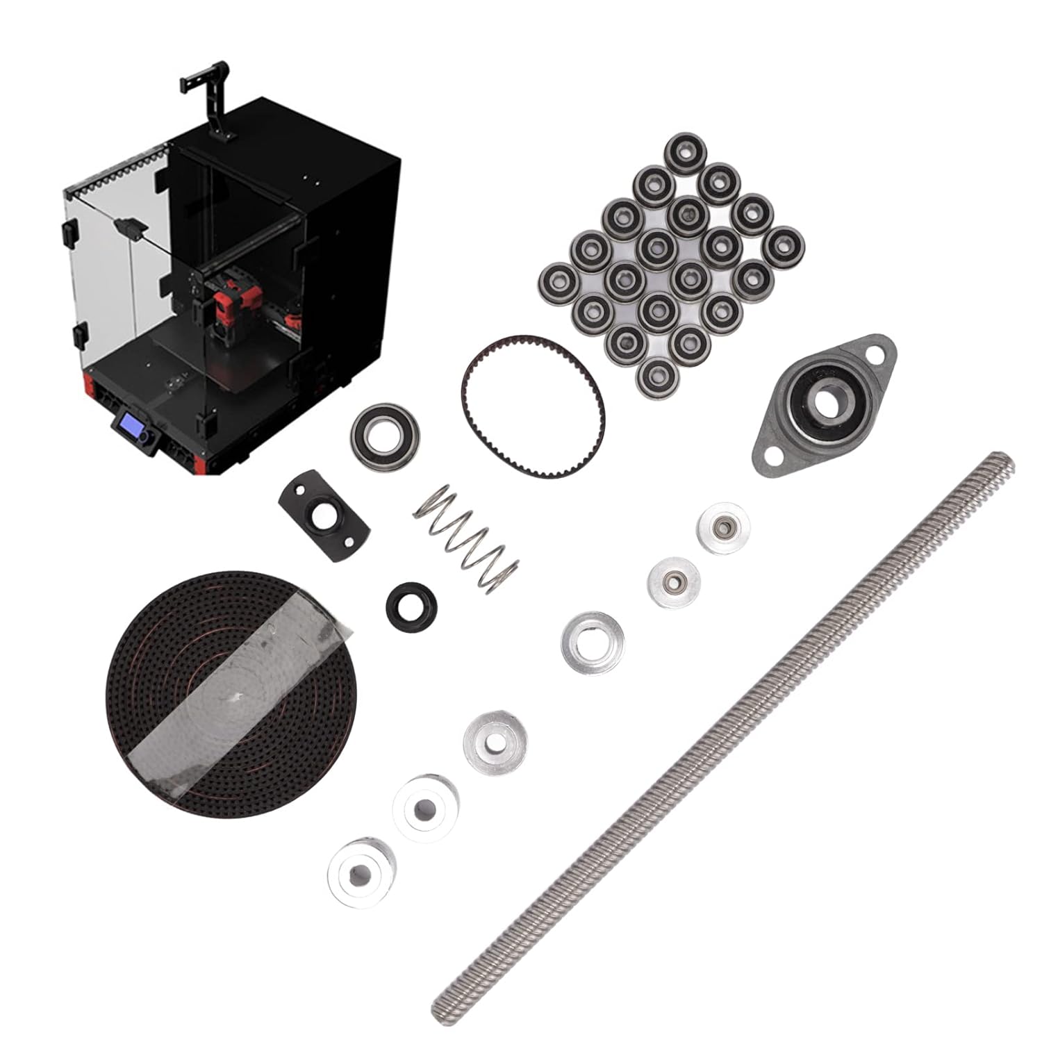 review 3D Printer Drive Upgrade Kit, Steady Running Easy Assembly 3D Printer Belt Drive Kit 3D Printer Accessories Upgrade Parts for Printer Failure Problem Solve