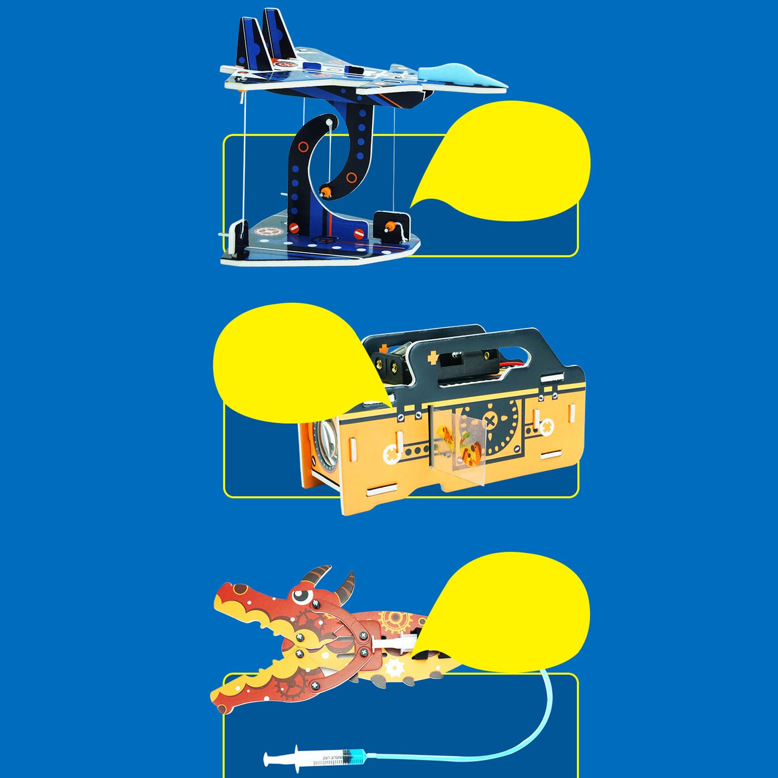 Aramox Wissenschaftliches Experimentierset für, Eva-STEM-Lernspielzeug-Set, Montagemodell, Puzzles, Projektset mit Kompletten Teilen für Aktivitäten in der Schule, zu Hause, für Jungen und Mädchen