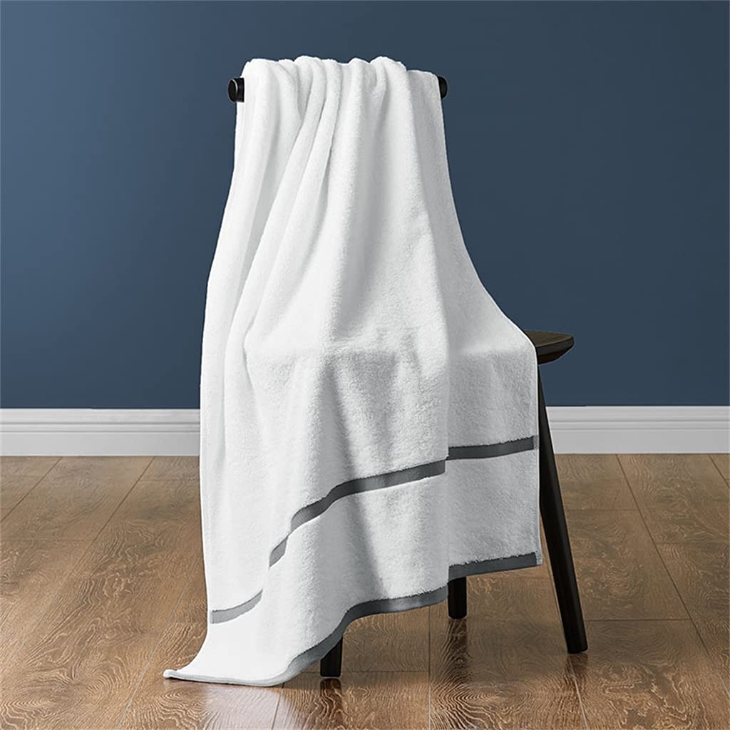 Bath Towels Pure Cotton Water-Absorbing Quick-Drying No Hair Loss Large Bath Towels for Men and Women Color B