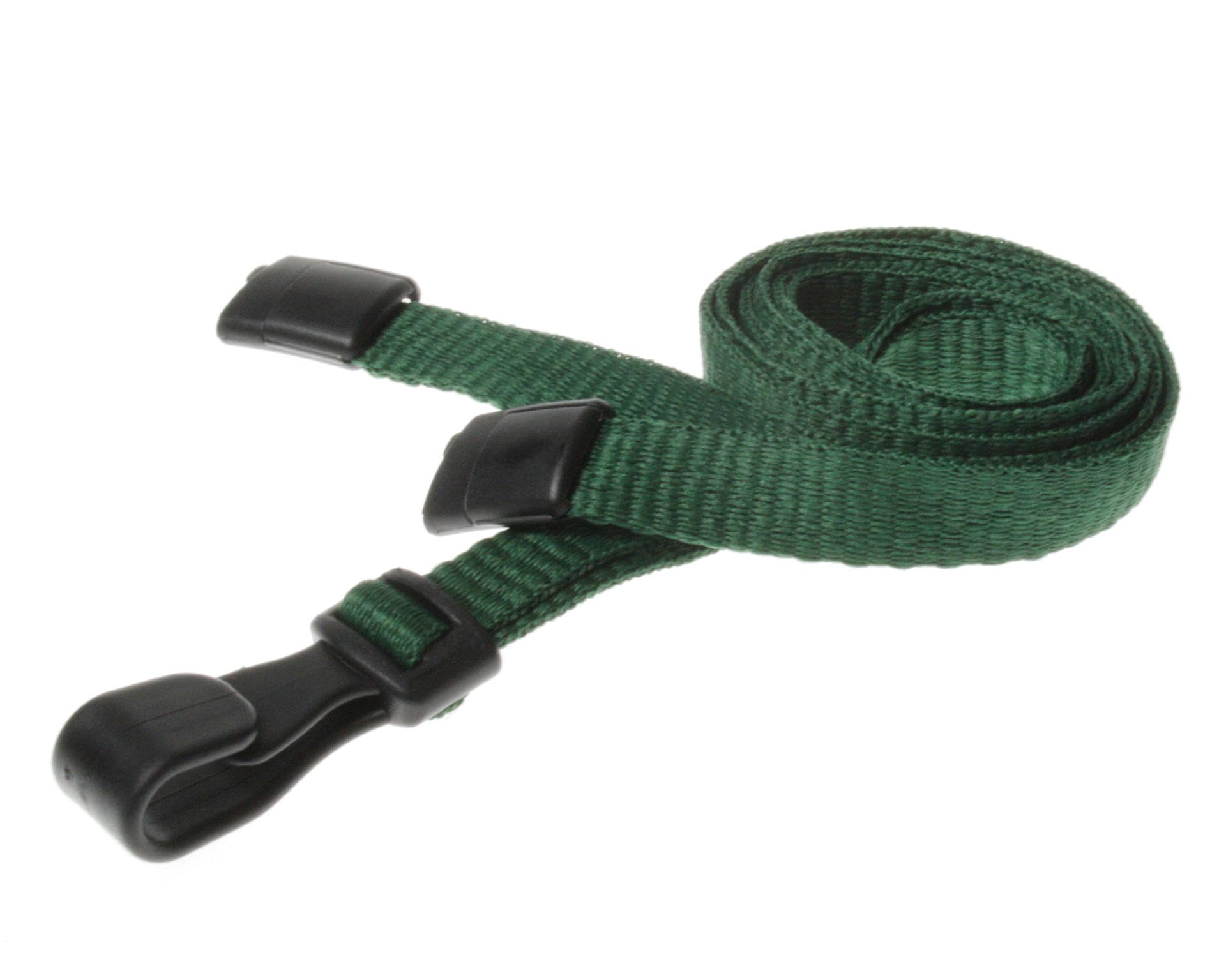 Customcard Ltd Green Lanyard with Plastic Clip - 45 Centimetre Long - Breakaway Lanyard for School, Office, Work - Lightweight Lanyards for Neck with Safety Breakaway, Conference Use (Pack of 50) โ image 1