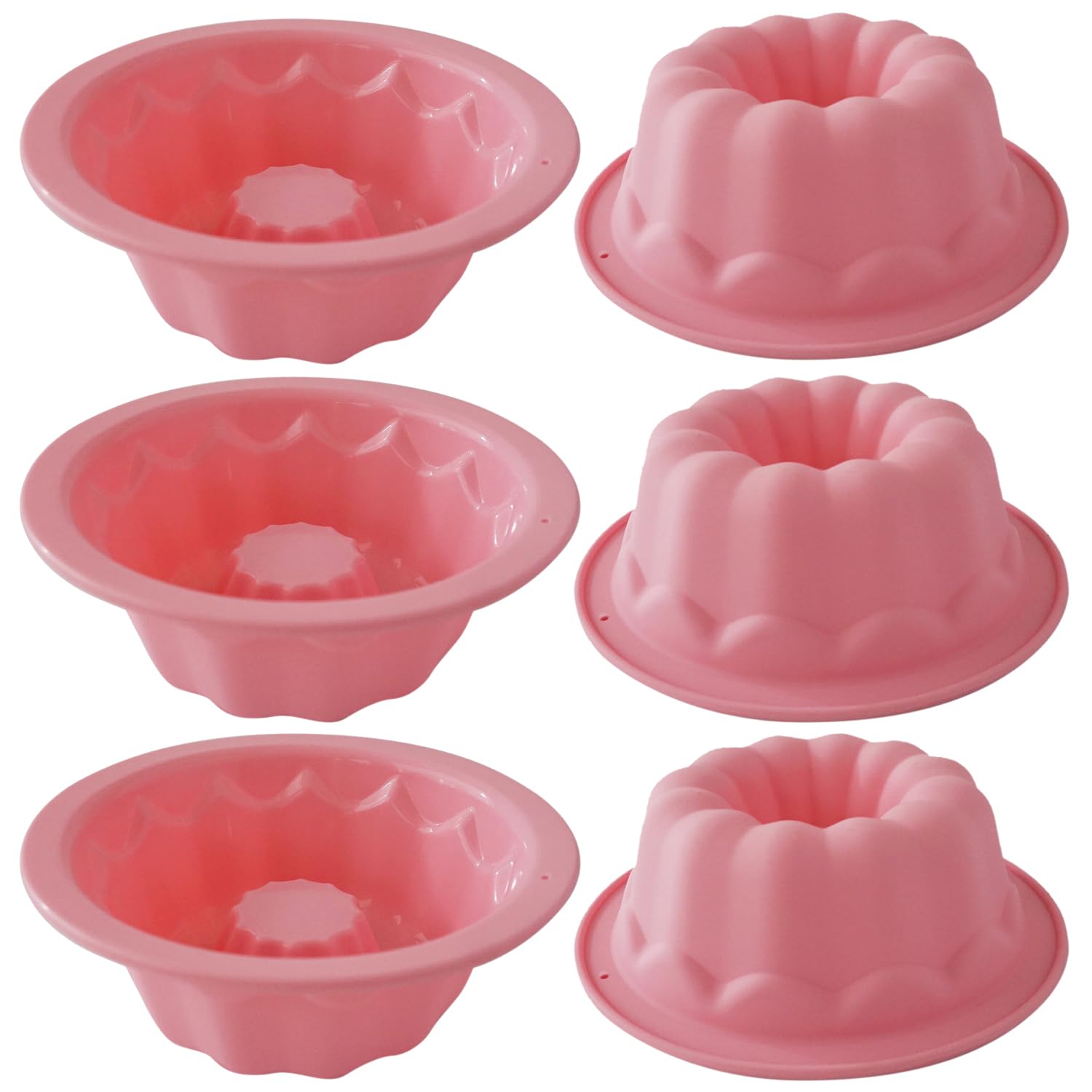 Moldes de silicona pequeños para tartas de 4 pulgadas, molde antiadherente para hornear con forma de calabaza, juego de moldes redondos reutilizables para pasteles, moldes individuales para