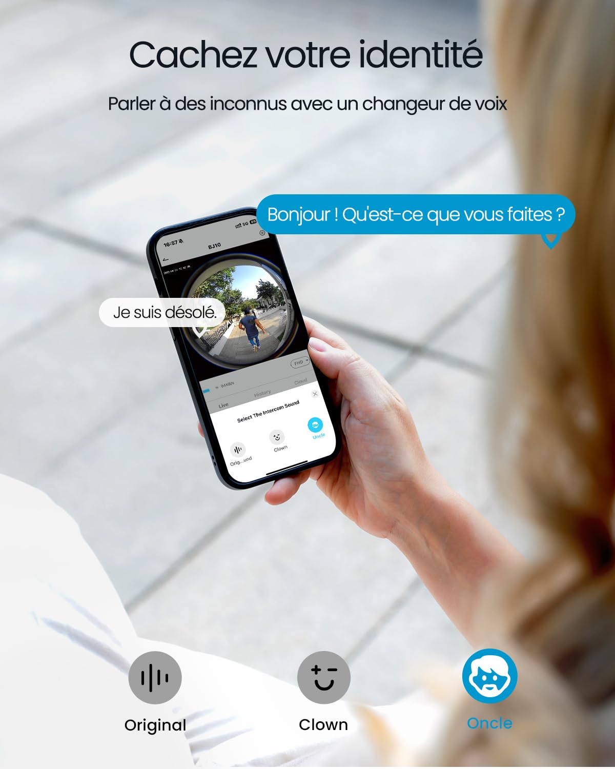ieGeek 2K Sonnette sans Fil Exterieur avec Caméra Fisheye 180°, Détection IA, IP65, Vision Nocturne, WiFi 2,4 GHz