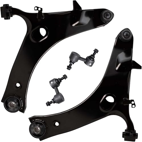 Miniatura 172 de Detroit Axle - Kit de brazos de control delanteros de 4 piezas para Nissan Cube 2009-2014, Nissan Versa 2007-2012 2 brazos de control inferiores con