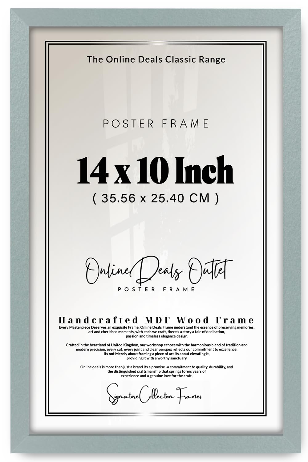 Online Deals | MDF Picture Frame (35.56 x 25.40 CM) 14X10 Inch for Fine Art Prints, Anime Posters & Event Pics, Premium MDF Finish, Secure Wall Mounting Hooks [ Silver ]