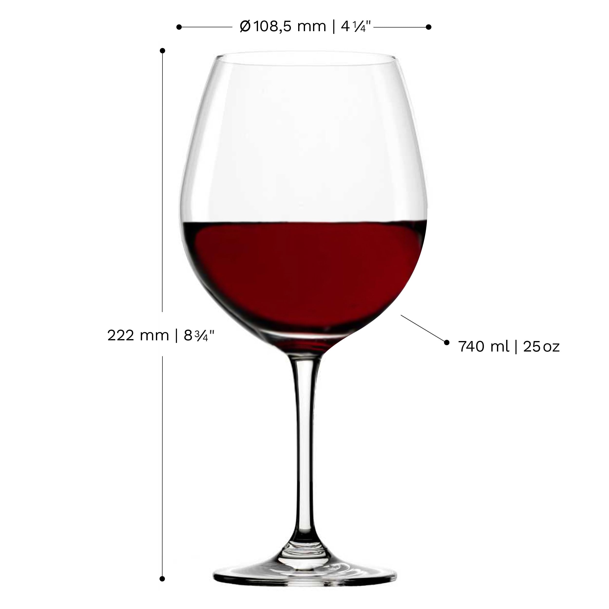 Stölzle Lausitz Rode Wijnglazen Exquisit Set van 6 480ml – Elegante Kristallen Wijnglazen – Perfect voor Aromavrijgave – Vaatwasserbestendig & Breukvast