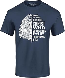 Philippians 4:13 Lion Verse I Can Do All Things Through Christ T-Shirt