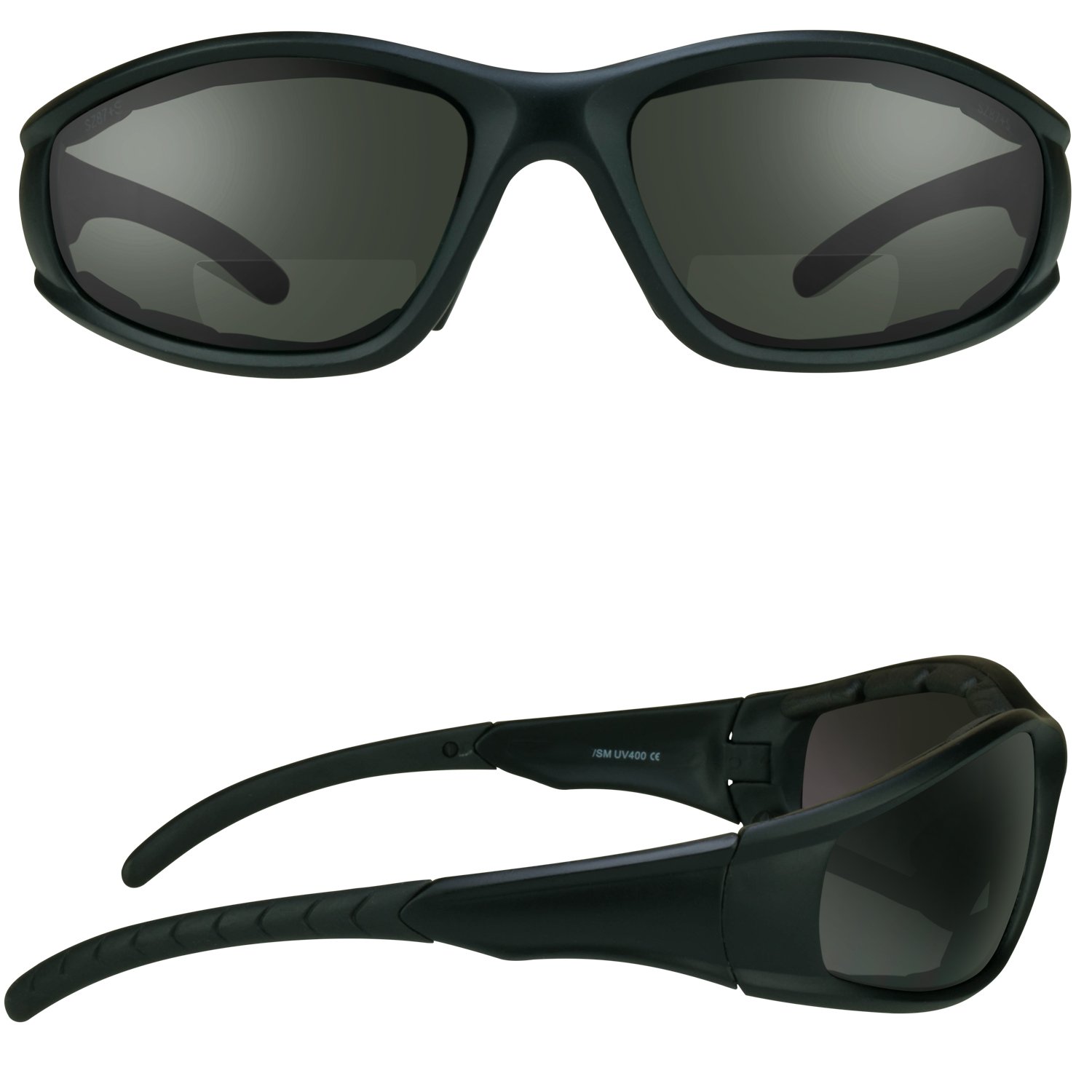 Bikershades Motorcycle Bifocal Sunglasses Padded 2.50. ANSI Z87.1 Safety Polycarbonate Lens. Free Microfiber Cleaning Case.