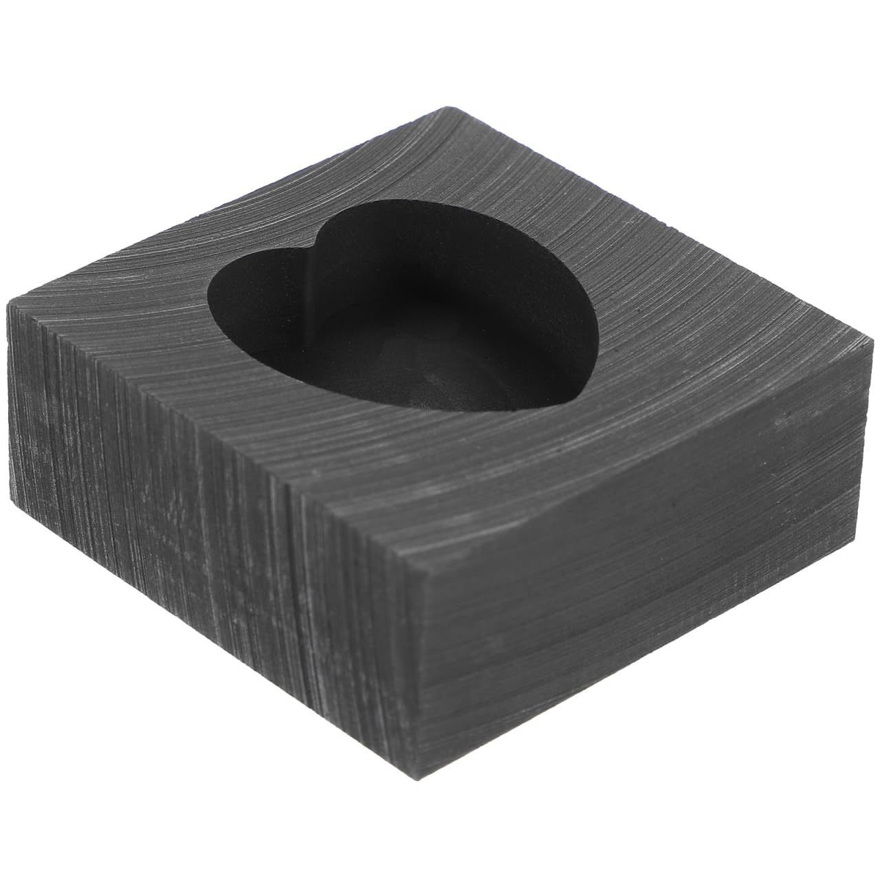 Gadpiparty Graphit Barrenform Herzform Gussformen für Metall Gold Silber Kupfer Schmelztiegel Gießform Herz Gussform Barren für DIY Schmuck Metallgießen