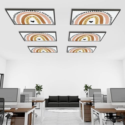 Miniatura 2 de Fundas decorativas fluorescentes para luces de techo, paquete de 6 unidades, lindas cubiertas de luz fluorescentes de arco iris ilustradas bohemias