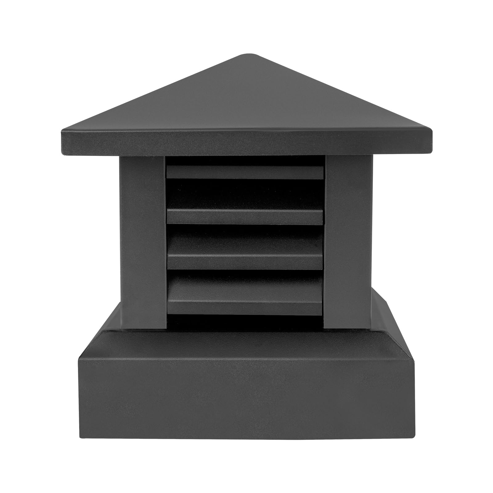 Schwarz Aluminiumlegierung Schornsteinabdeckung, Kamin Schornstein Abdeckung Dach-Regenkappe Schornsteinkappe, für Villen, Hochhäuser, Bungalows 30cm