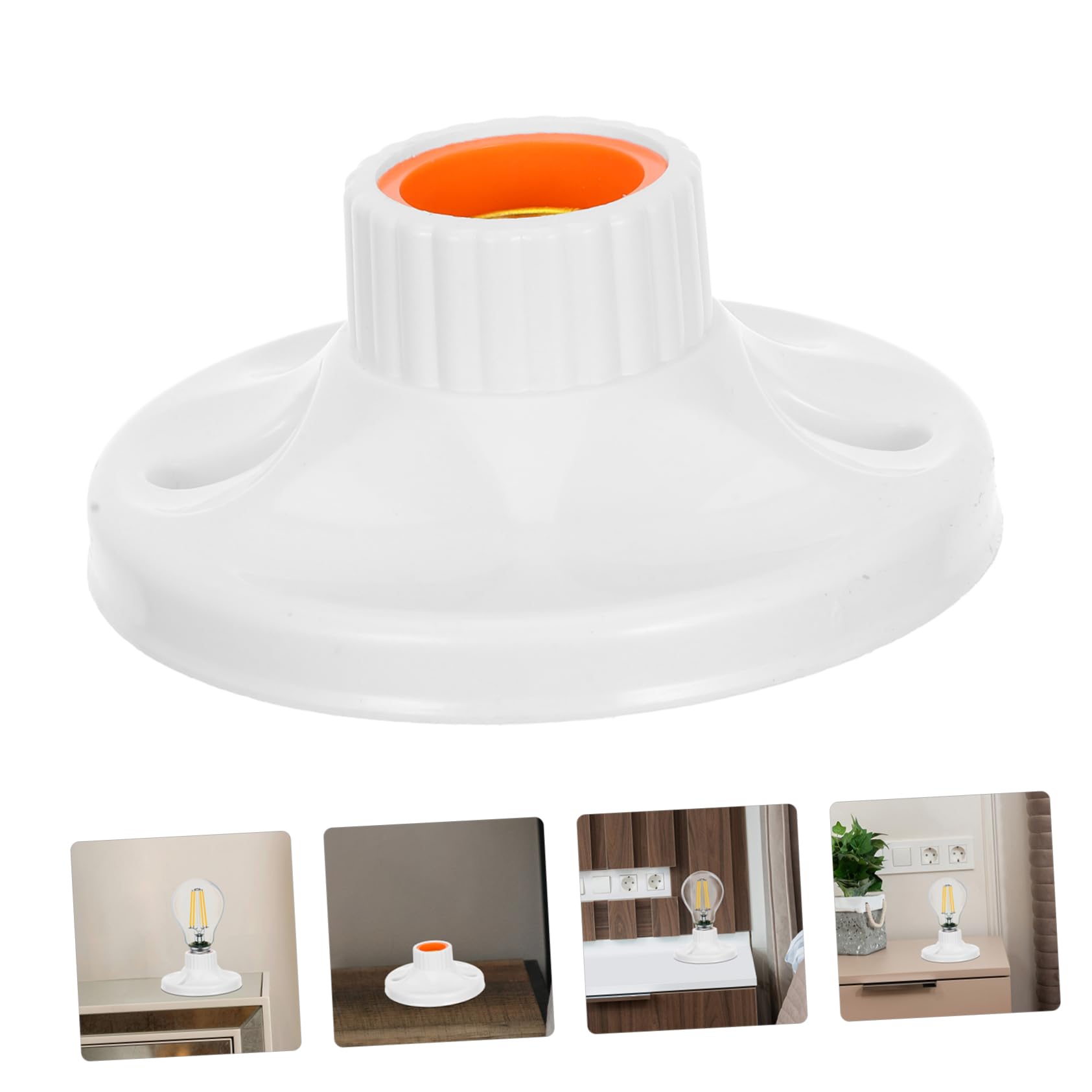 WOONEKY 24 Piezas Portalámparas E27 de Alta Potencia, Resistente al Desgaste, Material Pp Cobre y Baquelita, Adecuado para Aplicaciones Comerciales y Decorativas