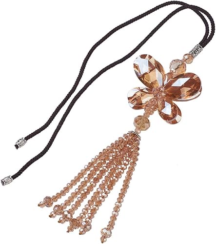 Miniatura 3 de XhuangTech Adorno colgante de mariposa de cristal para el espejo retrovisor del automóvil, decoración de la suerte, accesorios de coche (mariposa